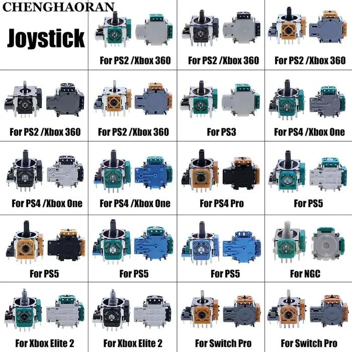 1 ensemble pour PS2 PS3 PS4 Pro PS5 Switch Pro Xbox One 360 contrôleur 3D analogique Joystick pouce bâton poignée capuchons pièces de réparation