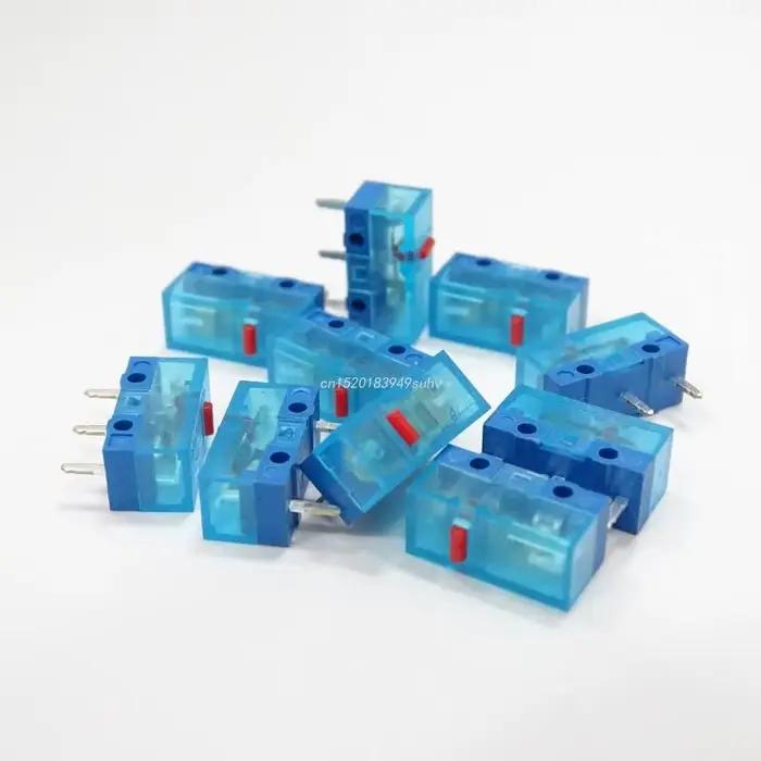 Micro bouton de souris transparent bleu