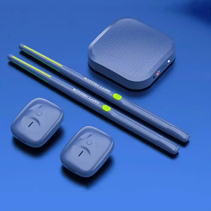 Batterie à air avec ensemble de baguettes, portable, électronique, virtuel, pédales professionnelles pour débutants, enfants, adultes