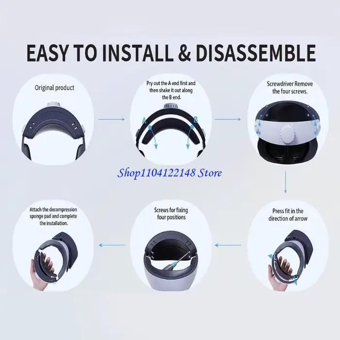 Coussinet arrière sangle tête confortable amélioré P9FA pour une répartition optimisée du poids VR2 ajustement