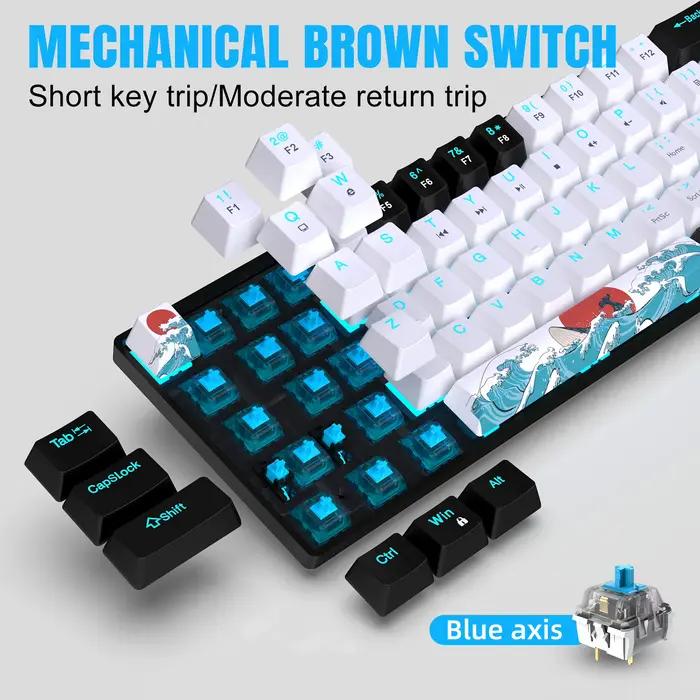 Clavier de jeu mécanique 68 touches