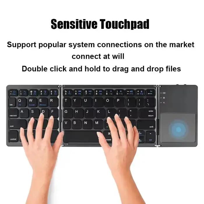 Mini clavier Bluetooth pliable sans fil avec TouchSub