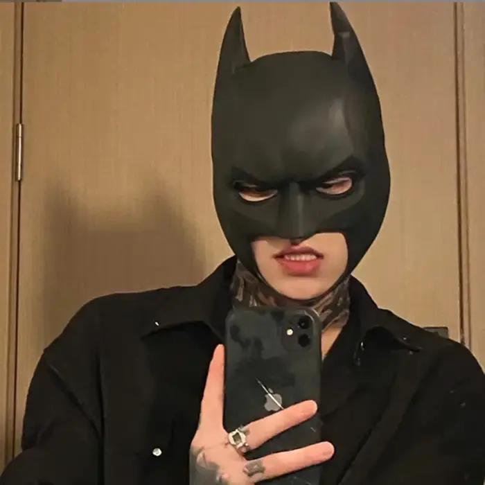 Masque de Chauve-Souris en Latex pour Homme Adulte, Équipement de Sauna, Cosplay, Halloween, Soirée Dansante, Mascarade, Anime