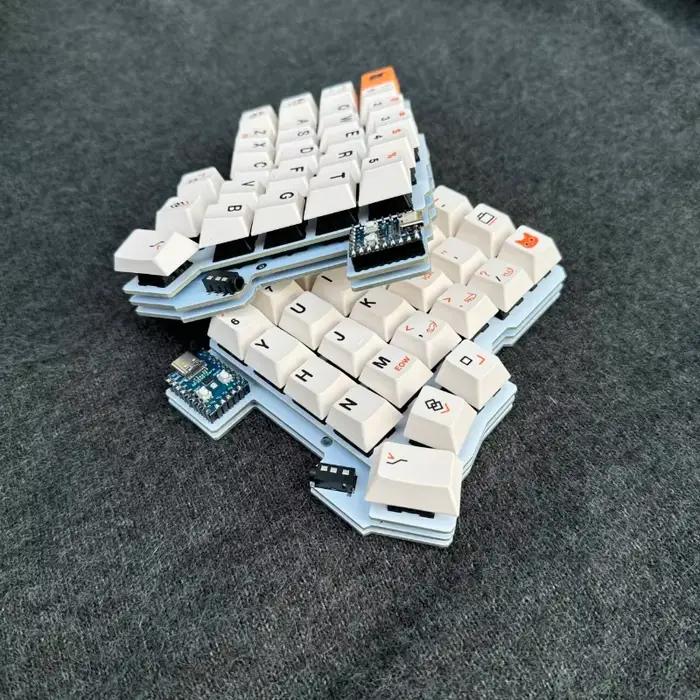 Kit de clavier fendu filaire ergonomique personnalisé