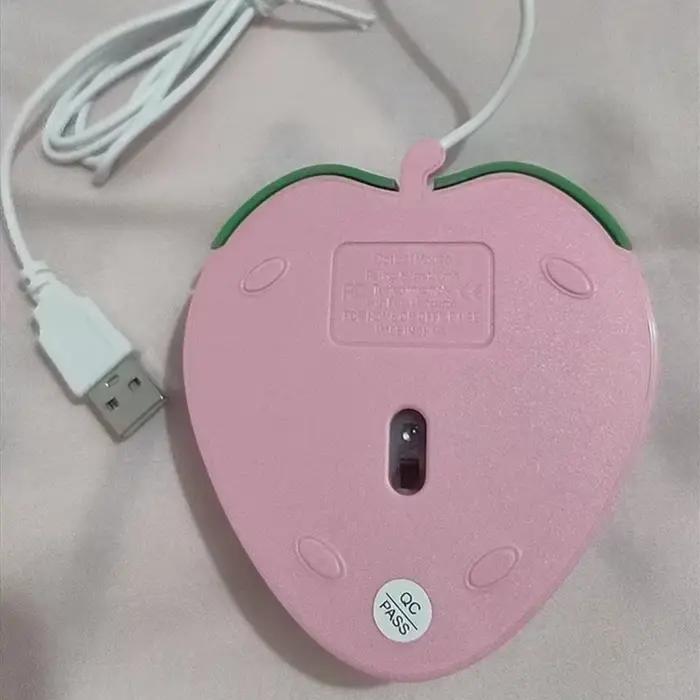 Souris USB rose élégante, souris jeu optique compacte pour le bureau le bureau