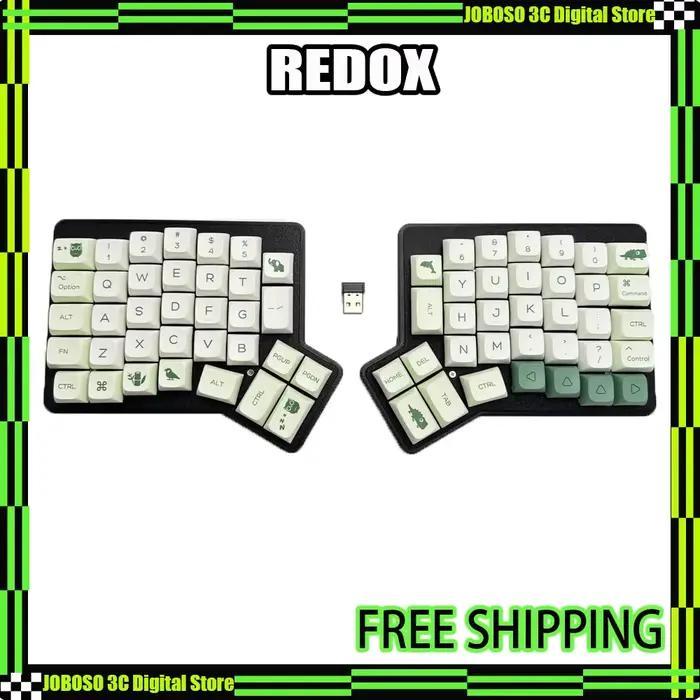 Clavier mécanique ergonomique sans fil Redox Ergodox avec boîtier PLA