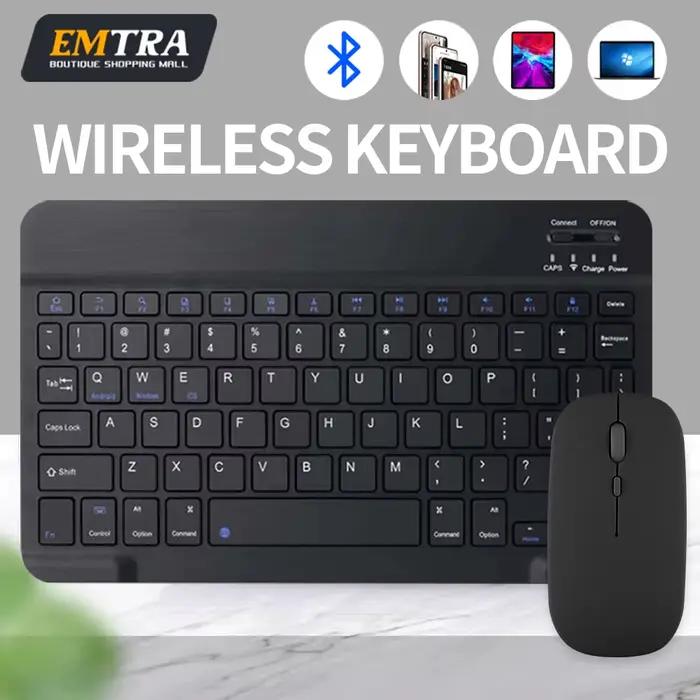 EMTRA Bluetooth clavier sans fil souris pour IOS Android Windows tablette pour IPad Air Mini Pro français arabe hébreu