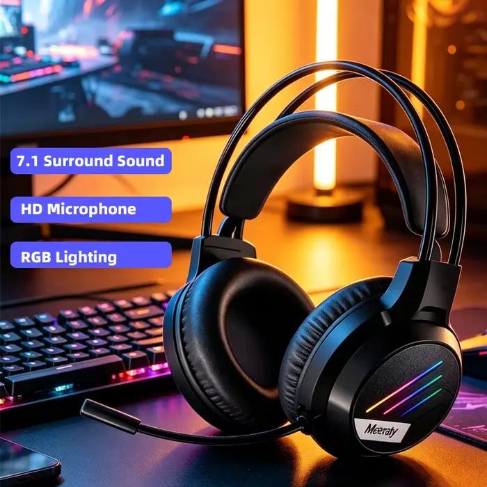 Goldpo H19 casque de jeu 7.1 son Surround virtuel