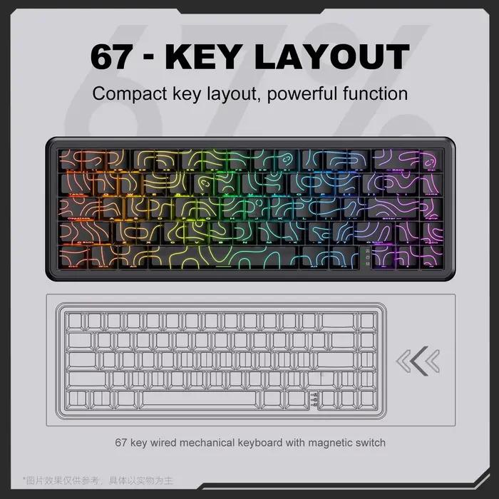 Clavier de jeu à interrupteur magnétique Onikuma G67 – 8 KHz