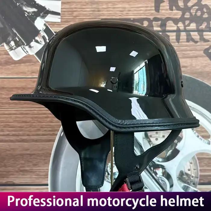Casque de soldat rétro pour hommes, moto de croisière, vélo lourd, demi-seau de Style allemand, couvre-chef Vintage pour motards