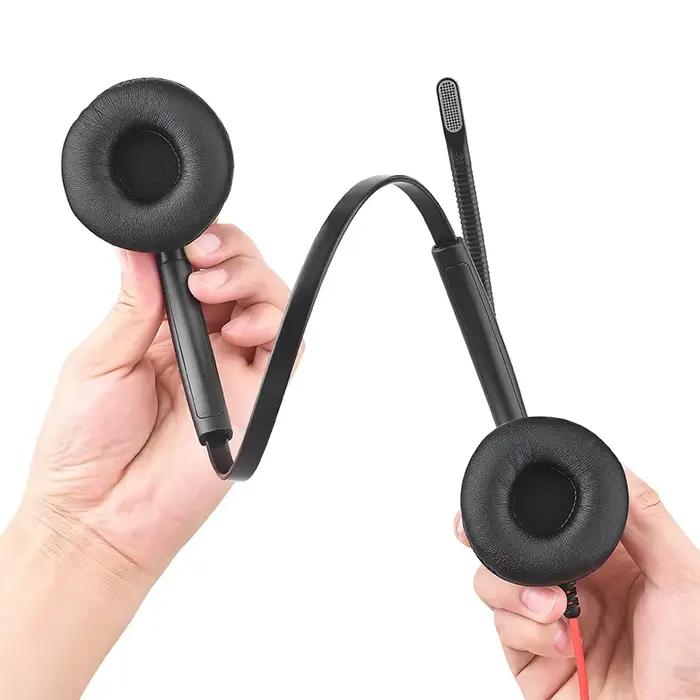 Casque antibruit BS29, réduction du bruit avec contrôle, casque pour centre d'appels, adapté pour PC/téléphone/ordinateur portable/bureau à domicile