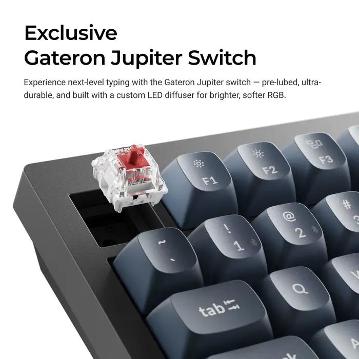 Keychron V6 Max QMK/VIA clavier mécanique personnalisé sans fil Gateron Jupiter commutateur Double injection PBT Keycaps