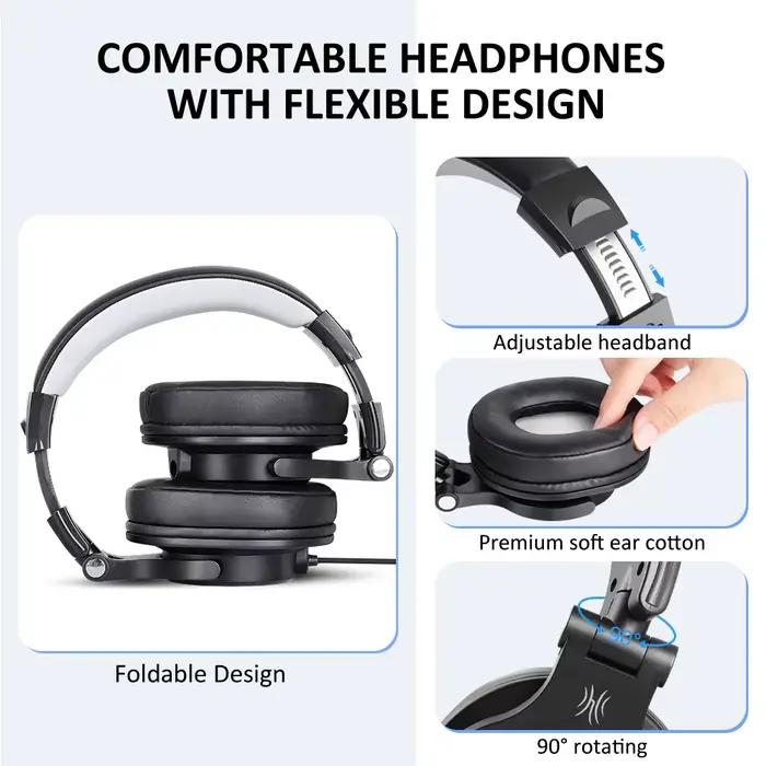 Oneodio – casque gaming de jeu filaire 3.5mm sur l'oreille avec Microphone détachable pour PC