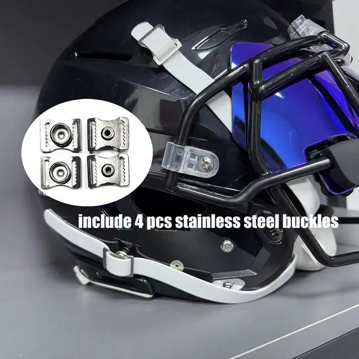 Chinstraps de Football américain avec boucles à dégagement rapide, protections de menton chromées, protection de menton de Rugby