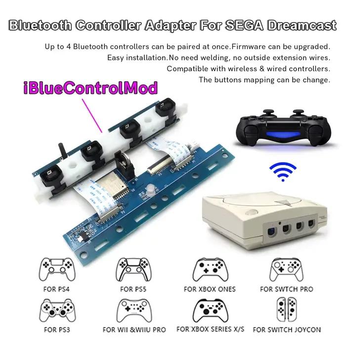 Adaptateur interne pour contrôleur sans fil SEGA DC iBlueControlMod Bluetooth