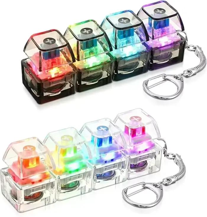 Porte-clés clavier LED lumineux anti-stress