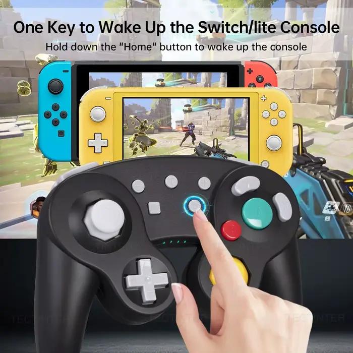 Contrôleur Gamecube Compatible Bluetooth pour NS Switch 2/Switch Console manette pour Steam/andriod/PC Joystick avec Turbo Functio