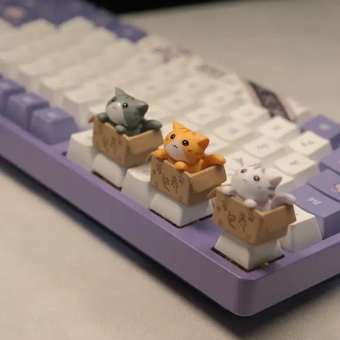 Capuchons de touches chat mignon pour clavier mécanique