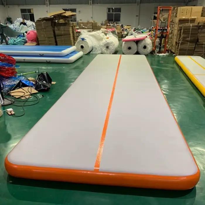 Tapis de gymnastique gonflable 9*2*0.2m, tapis de gymnastique gonflable, tapis d'entraînement pour la gymnastique acrobatique avec pompe à air électrique