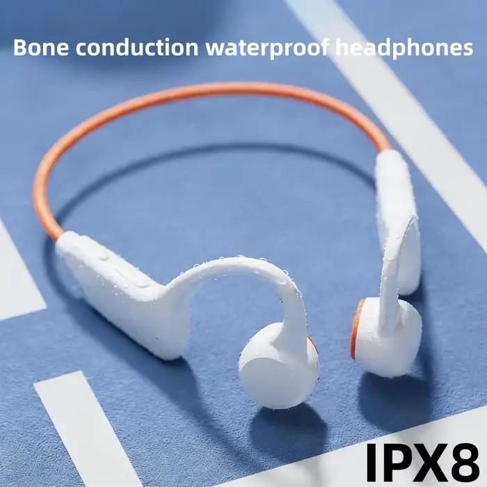Écouteurs à Conduction Osseuse Étanche IPX8 MP3 32 Go Bluetooth 5.4 Sans Fil avec Micro pour Natation Sport Fitness Nouveauté 2026