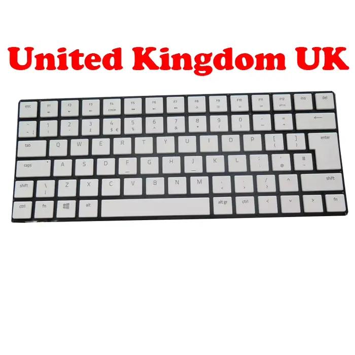 Allemand gaz/ Royaume-Uni Clavier D'ordinateur Portable Pour RAZER Blade 15 Advanced 2019 RZ09-0301 RZ09-03017 RZ09-03018 RZ09-03017WM2 RZ09-03017WM8 Blanc