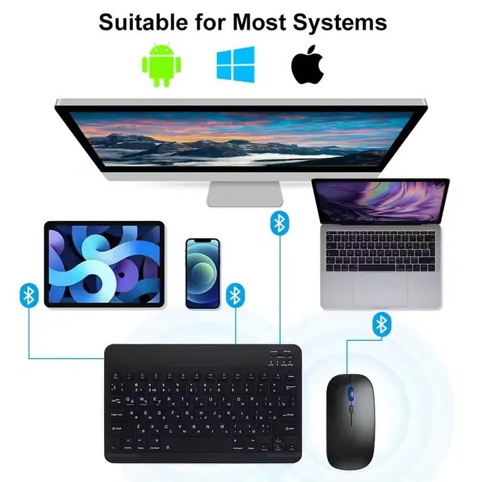2025 nouveau clavier sans fil Bluetooth souris pour IOS Android Windows tablette pour iPad Mini Pro