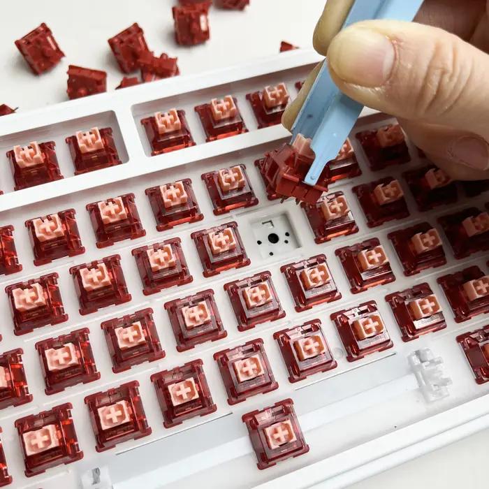 Haimu commutateur de battement de coeur linéaire silencieux 5 broches préubé en usine échangeable à chaud pour les jeux et le bureau clavier mécanique 58g