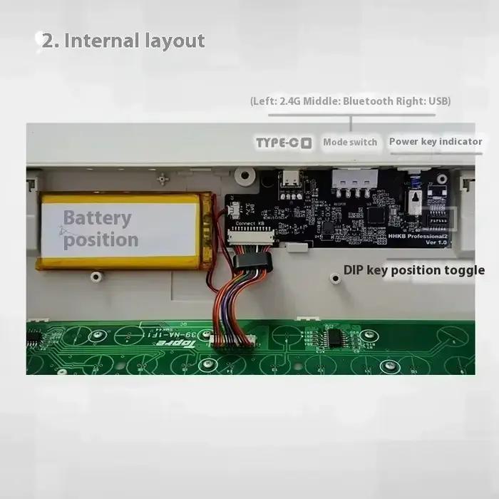 Ensemble clavier capacitif sans fil HHKB à trois modes