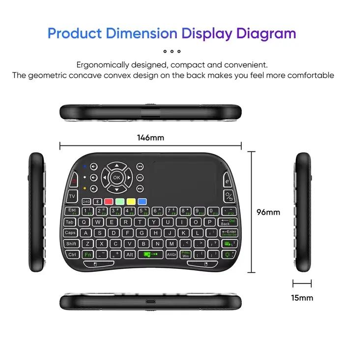 Mini clavier sans fil double Mode 2.4G BT
