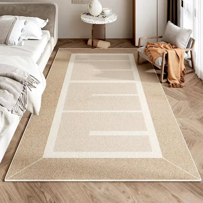 Tapis Beige minimaliste, à la mode, polyvalent, antidérapant, pour salon, chambre à coucher, cuisine, décoration de la maison