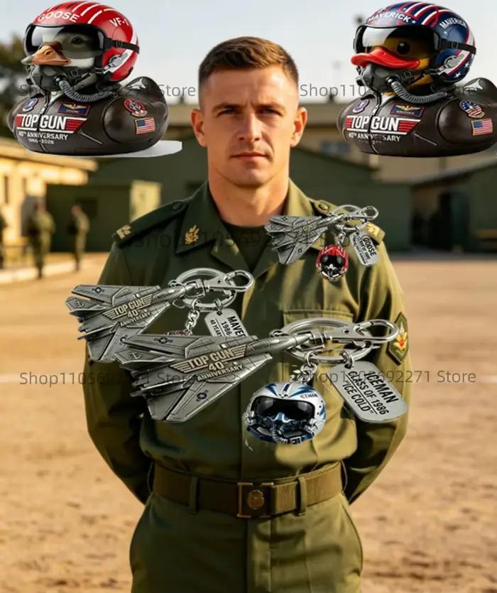 Casque de pilote inspiré du film Top Gun, figurine de collection 40e anniversaire, jouet exclusif pour les fans 2026, cadeau pour les décorations de fête ou de bureau