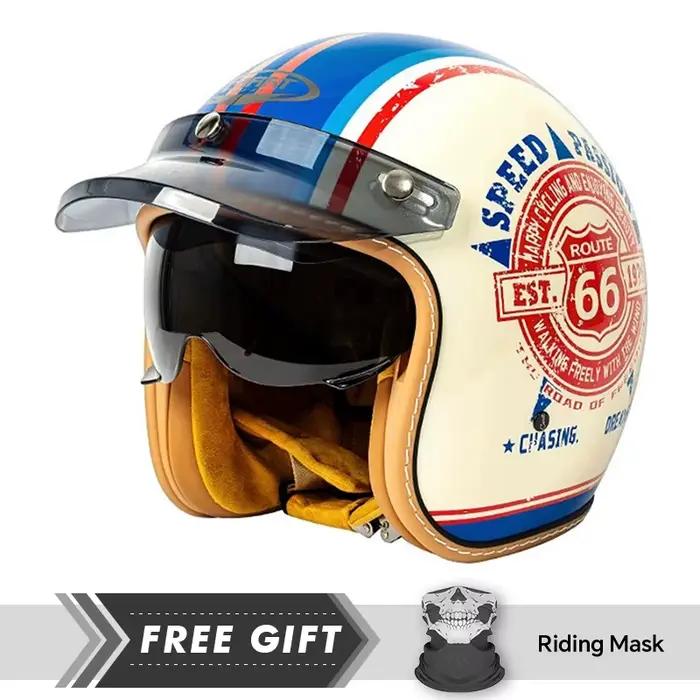 Hommes femmes Jet casque Moto casque DOT approuvé casque ouvert Capacete De Moto ABS matériel Moto équipements