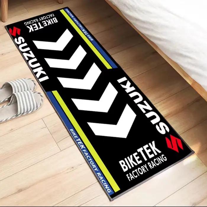 Tapis de sol de travail pour moto Suzuki, tapis de garage, tapis de moto de course, tapis pour véhicule électrique, paillasson d'entrée, tapis de décoration de chambre