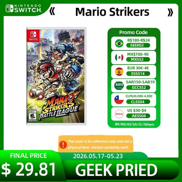 Mario Strikers Battle League Nintendo Switch jeu offres 100% officiel carte de jeu physique