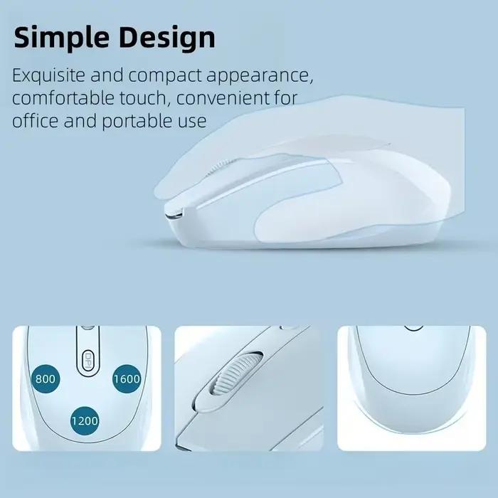 Souris sans fil, souris optique ergonomique compatible Bluetooth 2.4G
