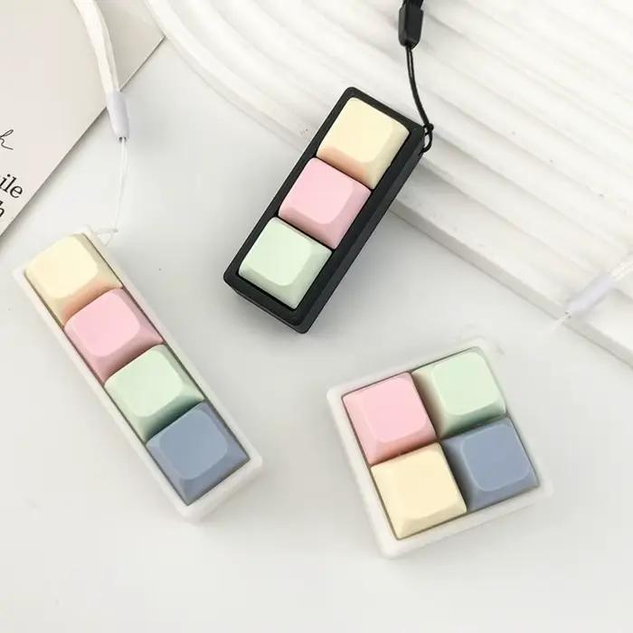 Relaxant 2/3/4 touches doigt clavier Keycap soulagement du Stress décompression jouet passer la heure clé bouton Clicker