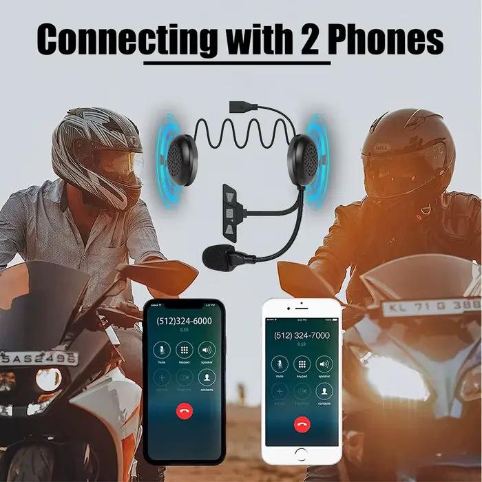 Casque de Moto sans fil Bluetooth 5.2
