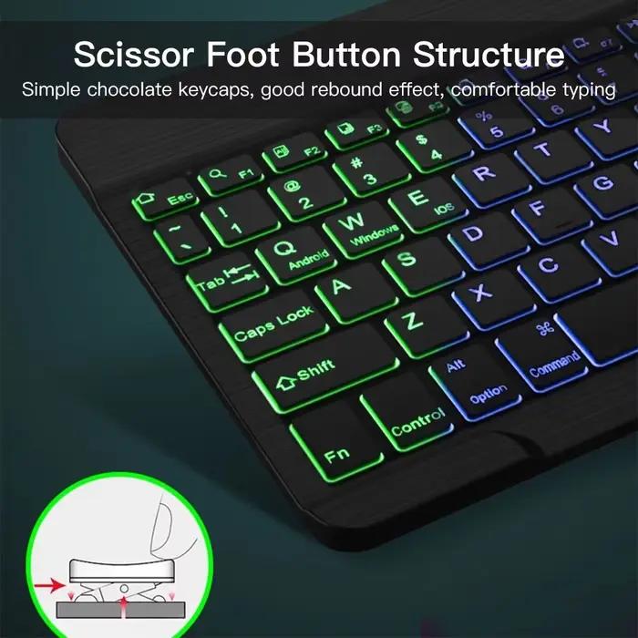 Pour iPad Xiaomi clavier avec souris rétro-éclairage