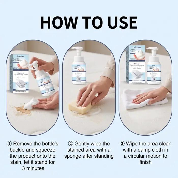 Nettoyant pour matelas et tapis en spray, éliminateur de taches, d'huile et de saleté, nettoyage en profondeur des tissus d'ameublement, désodorisant, usage domestique polyvalent, entretien quotidien