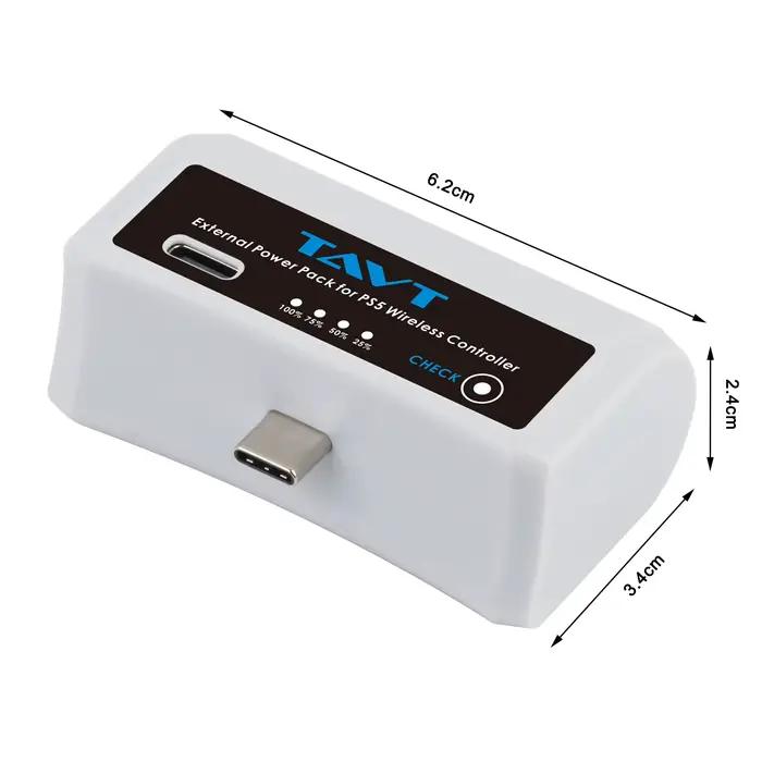 Batterie externe de contrôleur PS5 3500mAh avec Port de chargement de Type C