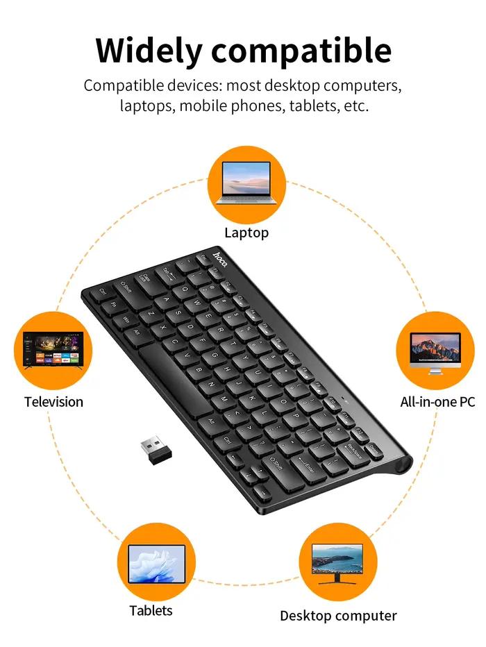HOCO Portable 2.4G sans fil Mini clavier USB pour PC/ordinateur