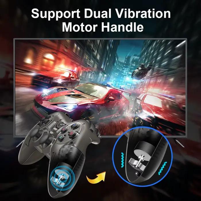 Manette de jeu noire et blanche