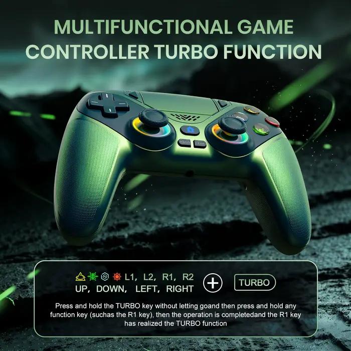 Manette de jeu sans fil RGB pour Playstation 5/PS5/PS5 Pro/Slim/PC