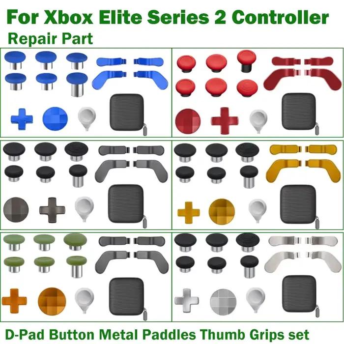 Ensemble de boutons en métal pour manette Xbox One Elite Series 2 Dark Ages