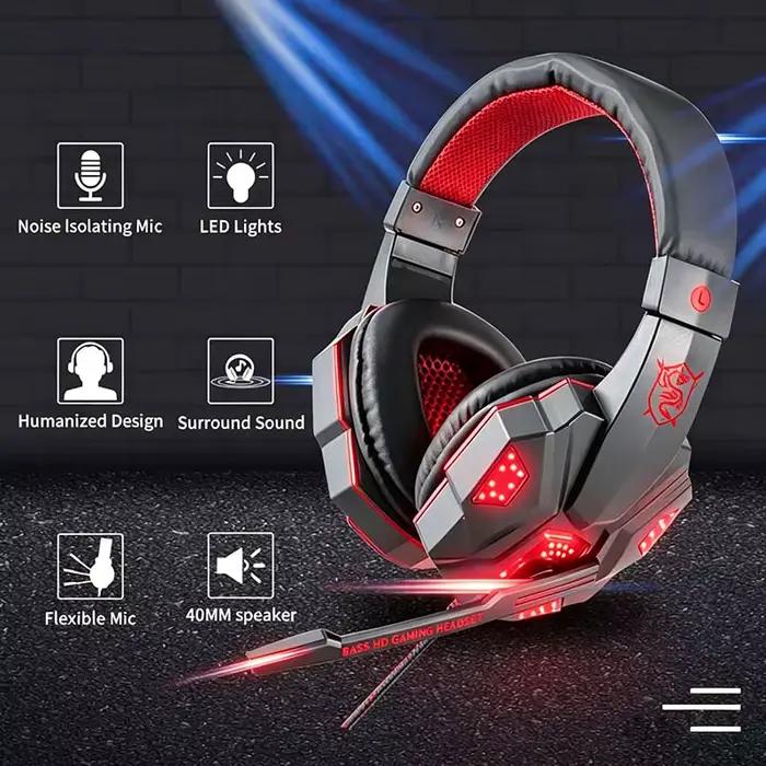 Casque de jeu RGB avec microphone