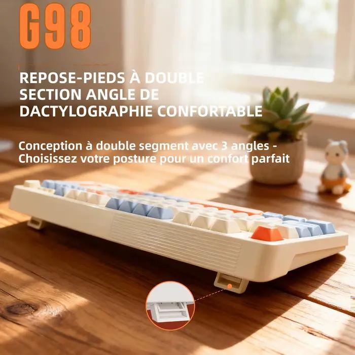 Clavier double mode Macaron rétro