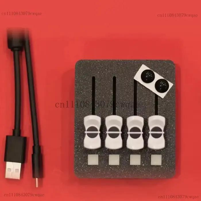 Contrôleur MIDI EM-PO2 – 4 Faders + 4 Boutons – Station de Travail Audio Numérique pour la Production Musicale et le Contrôle du Streaming