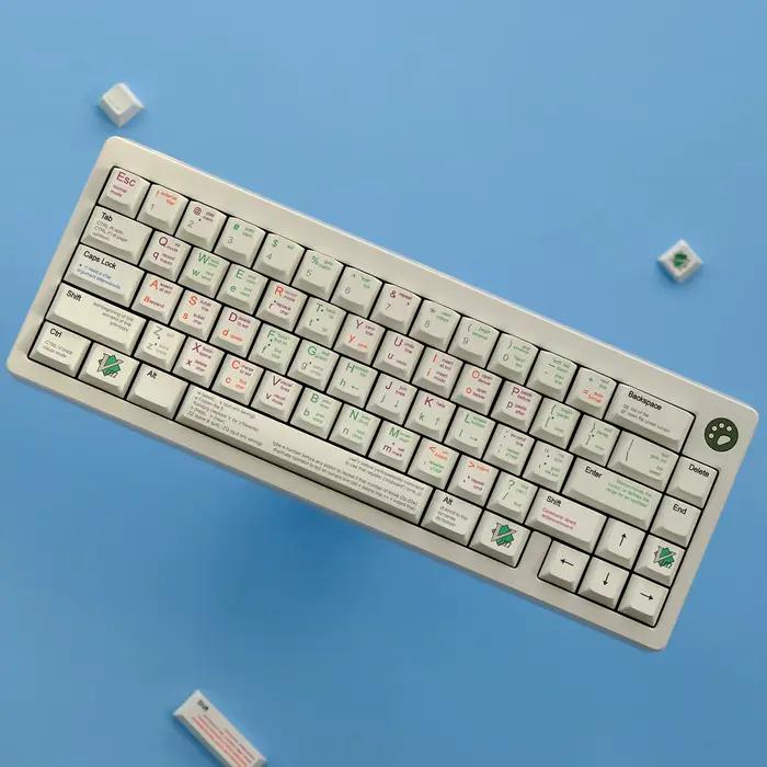 131 touches VIM thème Keycaps profil Cherry blanc GMK Keycap PBT colorant Sublimation clavier mécanique pour MX Switch 1.75U 2U Shif