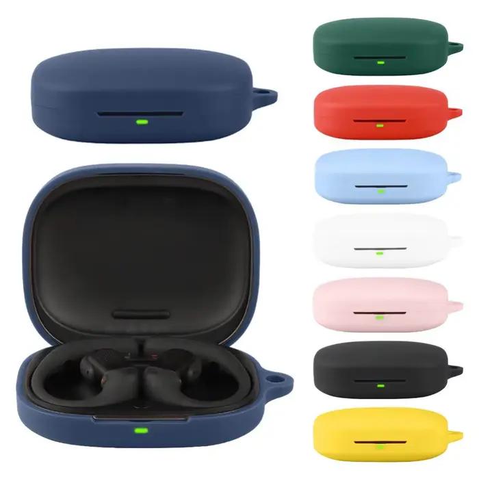 Étui en silicone souple pour SHOKZ OpenFit Pro T010 antichoc avec cordon pour protection douce de la peau six couleurs disponibles