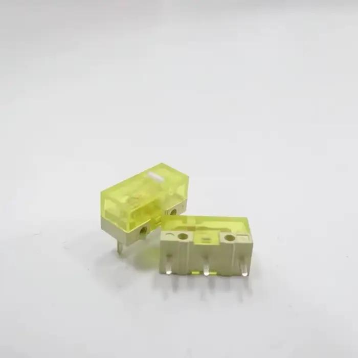 Nouveau HUANO jaune vert violet Transparent blanc point souris Micro bouton de commutation 90M 100M 120 millions de clic Lifespan 1 pièces